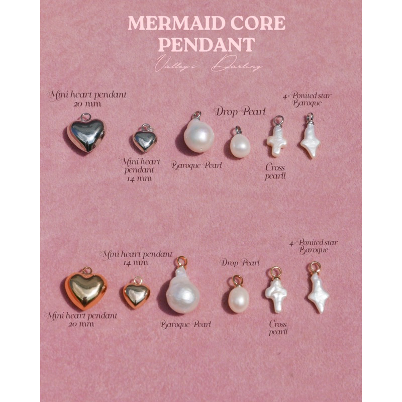 Valleydarley - Mermaid Core golden & silver Charm (only charm)