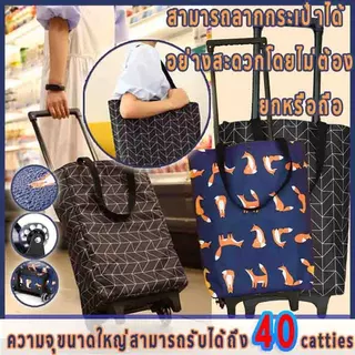 กระเป๋าช้อปปิ้งล้อลาก ชั้นเดียว/สองชั้น ความจุสูง