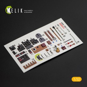 K32008	Ki-61-I interior 3D decals for Hasegawa kit (1/32)