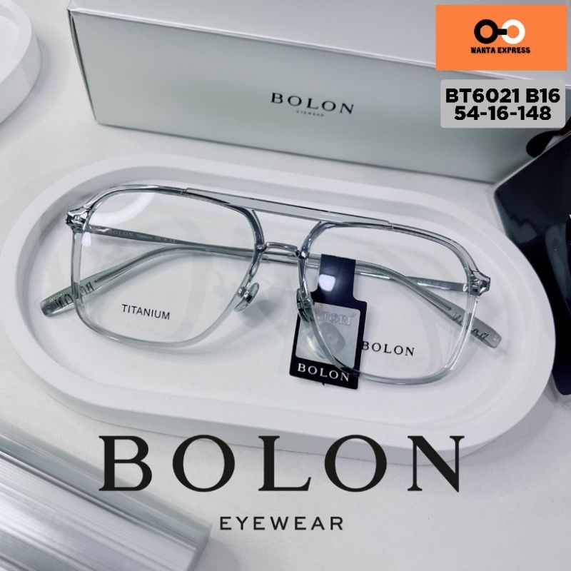 กรอบแว่นตา ผู้ชาย TITANIUM BOLON BT6021 แท้ พร้อมเลนส์ ตัดแว่น สายตาสั้น ยาว แว่นกรองแสง บลูบล็อก ออ