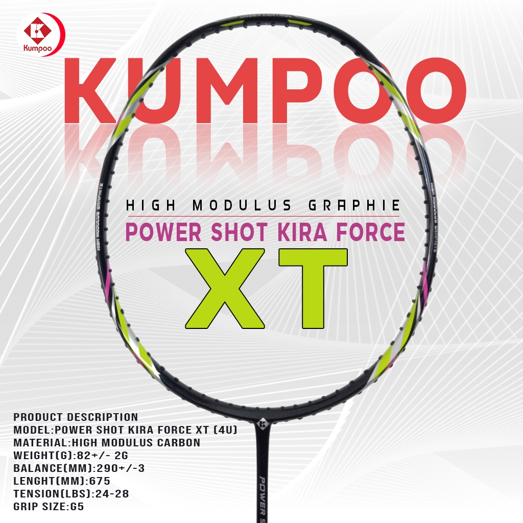 ไม้แบดมินตัน Kumpoo รุ่น Power shot Force XT(4U)