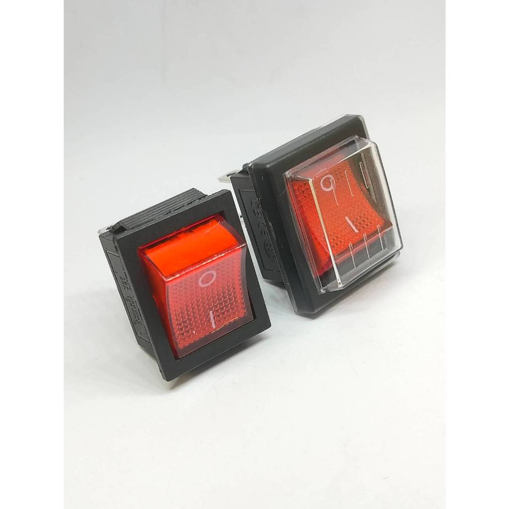 1ชิ้น สวิตซ์ สวิทซ์แลมป์ 220V 4ขา 31x25mm,ฝาครอบสวิทซ์