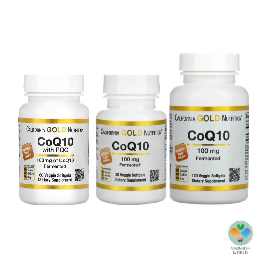 &lt; พร้อมส่ง &gt; California Gold Nutrition CoQ10 , CO Q10 , CO Q 10 , 100 mg , 30 / 120 Softgels , Coenzyme Q 10 โคคิวเท็น