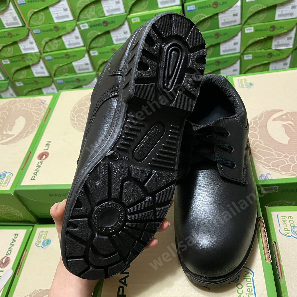 [เก็บโค้ด ลด 30%] PANGOLIN รองเท้าเซฟตี้  รุ่น 9501R สีดำ แพนโกลิน หัวเหล็กกันกระแทก รองเท้านิรภัย