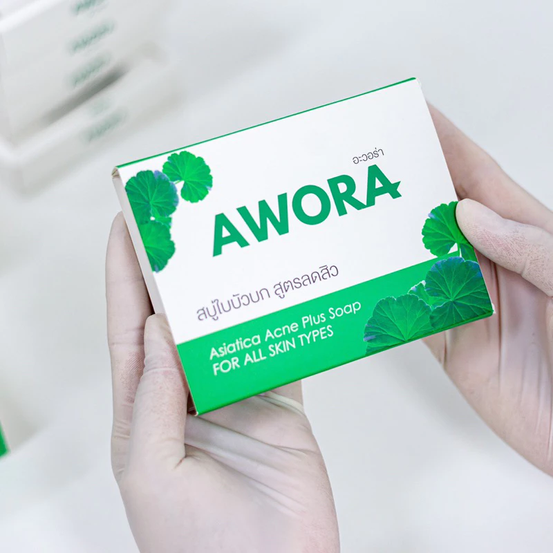 สบู่อะวอร่า สบู่ใบบัวบก 80g แพ็ก 3 ก้อน thumbnail 8