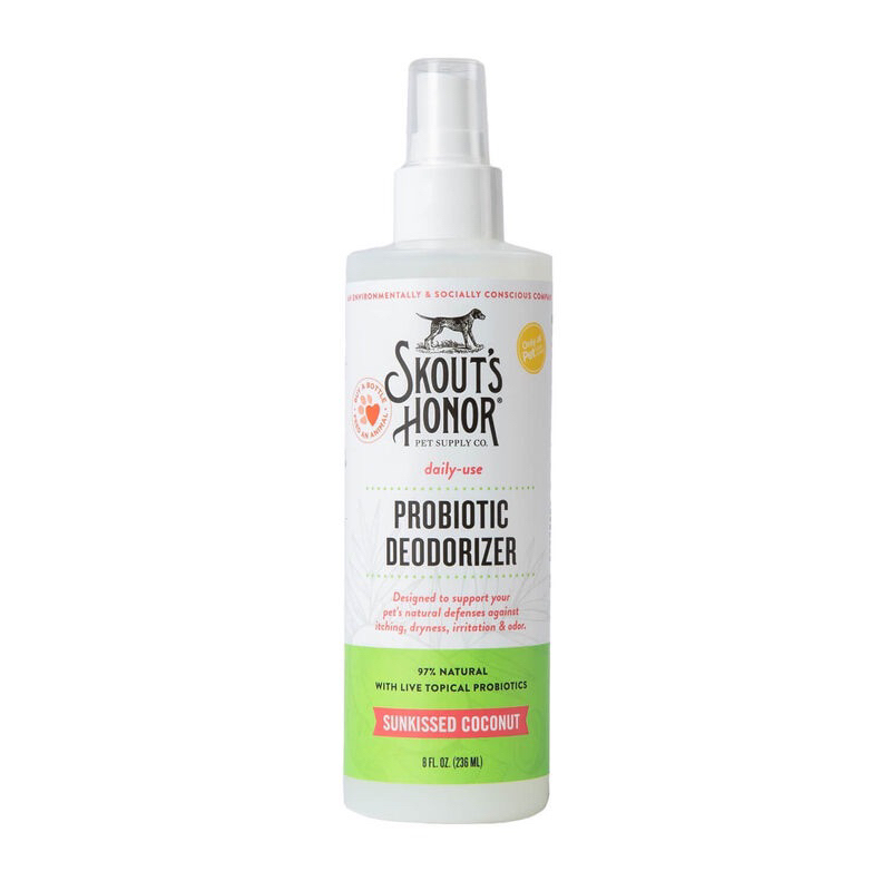 สเปรย์ดับกลิ่นตัวสุนัข Skout’s Honor Probiotic Deodorizer กลิ่น Sunkissed Coconut ขนาด 236 ml