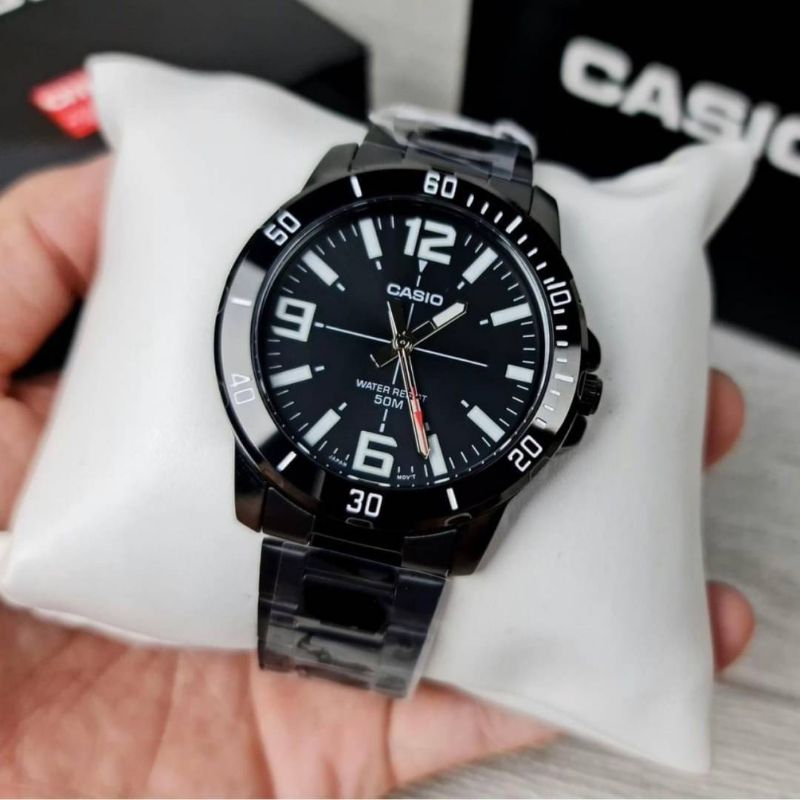 นาฬิกาผู้ชาย Casio รมดำสเเตนเลส ตัวไมมีวันที มีหลายหน้าให้เลือก
