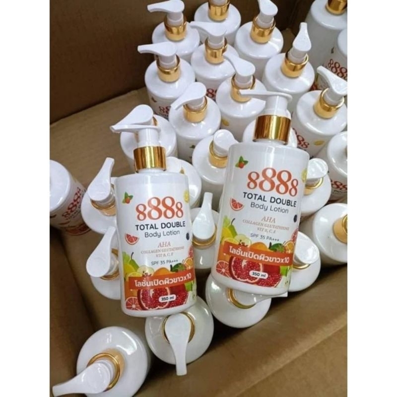 โลชั่น​เปิด​ผิว​ขาวx10  TOTAL​ DOUBLE8888 BOdy​ Lotionโลชั่น​บำรุง​ผิว​กายที่เหมาะสำหรับทุก​สภาพผิวด