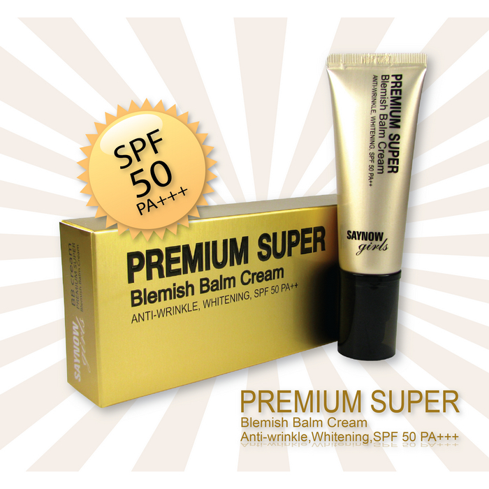 บีบีครีม บีบีกันแดด เซย์นาว พรีเมี่ยม ซุปเปอร์ครีม สูตรมาตราฐานเกาหลี SAYNOW Super BB Cream ขนาด40ml (กล่องใหญ่)