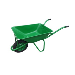 รถเข็นปูน หิน ทราย สีเขียว ล้อเดียว ยางล้ม/ยางตัน  (1คำสั่งซ…