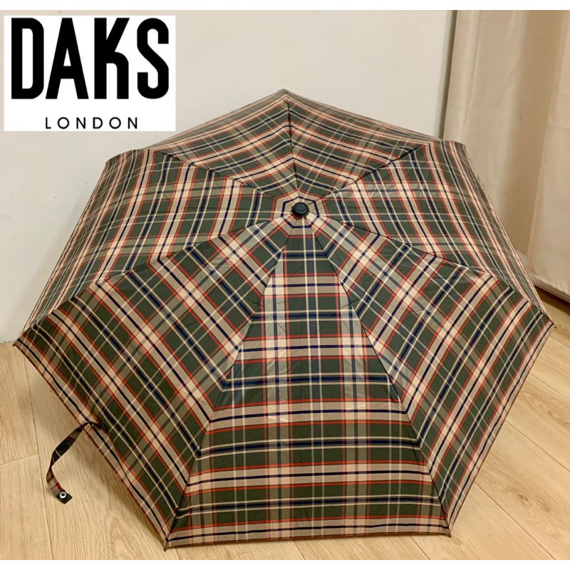 ร่มญี่ปุ่นมือสอง ร่มอัตโนมัติ 2 ระบบ ลายสก็อต แบรนด์ DAKS London(ไม่มีปลอกร่ม)