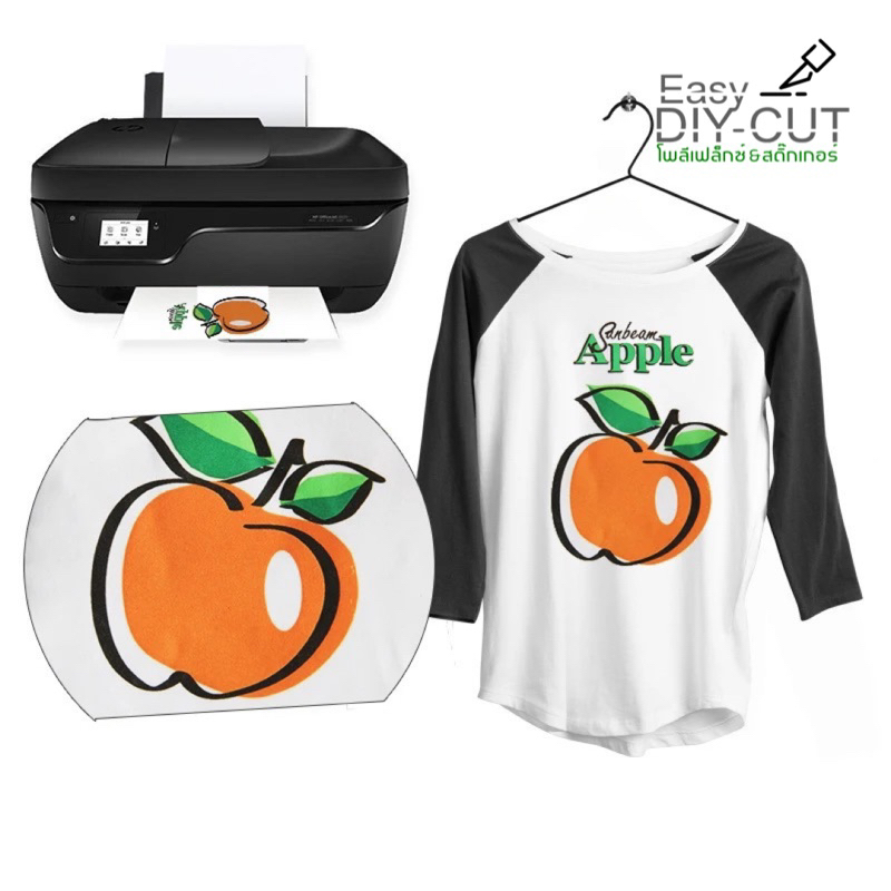 กระดาษซับ EDC สกรีนบนผ้าคอตตอนสีขาว ใช้ร่วมกับหมึกไดอิ้ง หมึกกันน้ำ - EDC