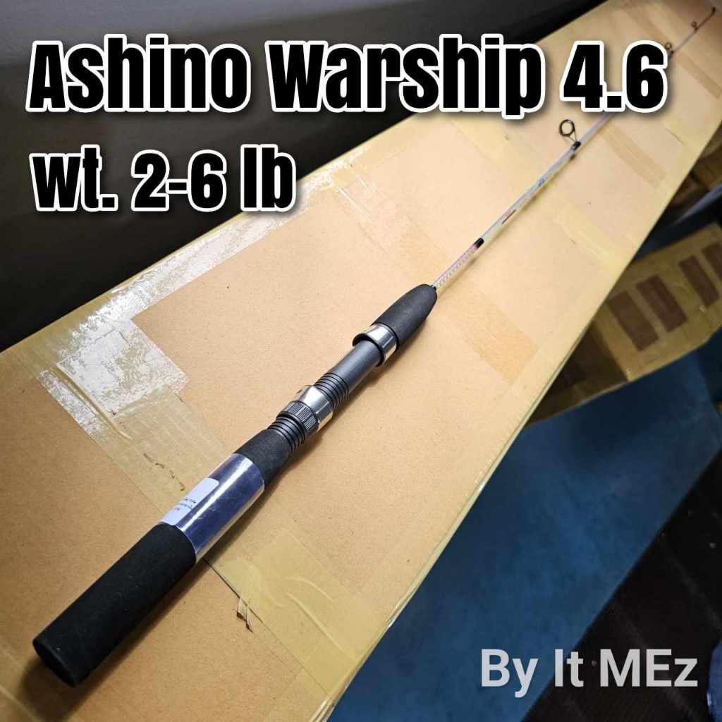 ของแท้ ราคาถูก คันตัน ตีเหยื่อปลอม Ashino Warship ยาว 4.6 ฟุต 1 ท่อน Line wt. 2-6 lb เหมาะกับงานช่อน Spinning