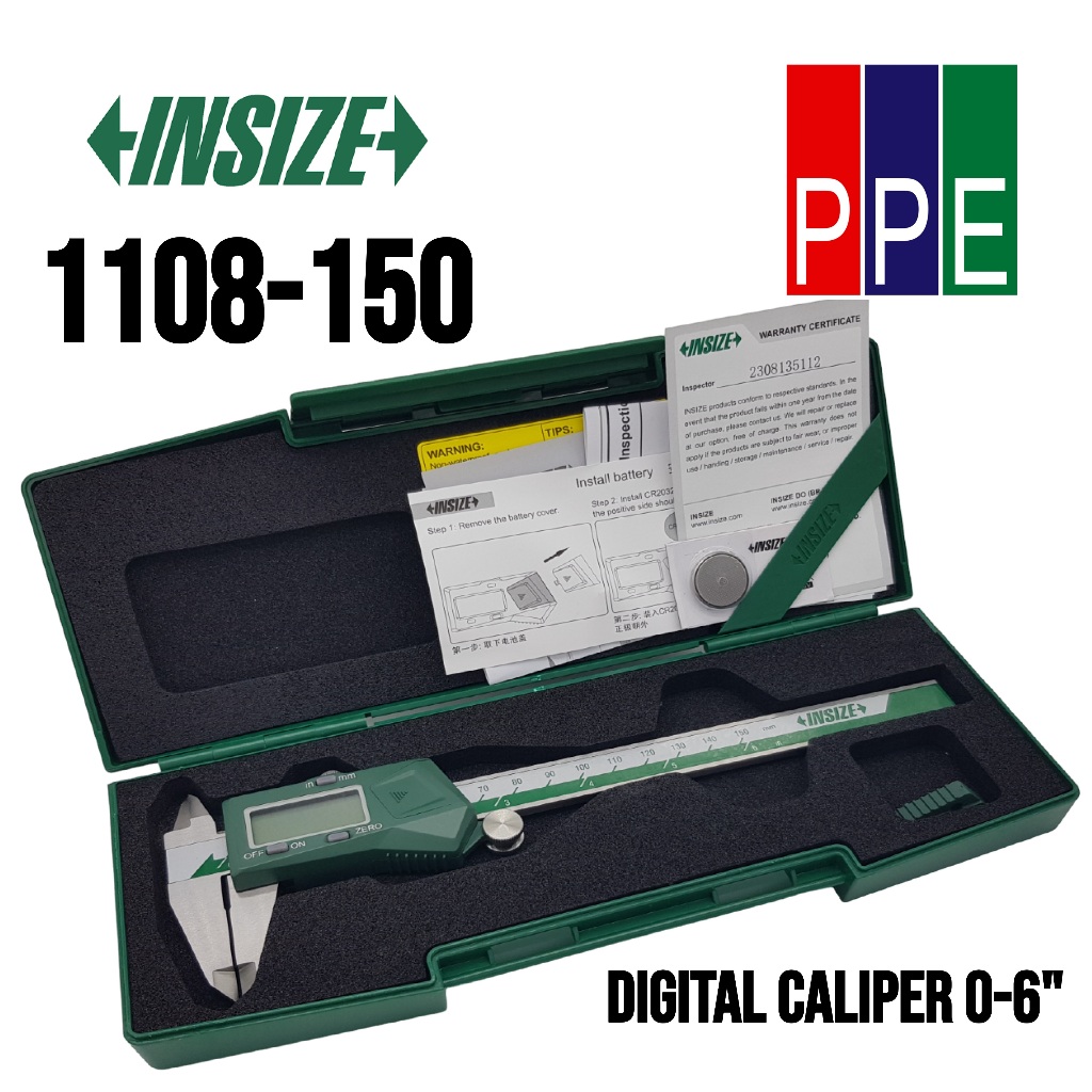 1108-150 [INSIZE] เครื่องวัดเวอร์เนียดิจิตอล 150mm. Digital Vernier 6"