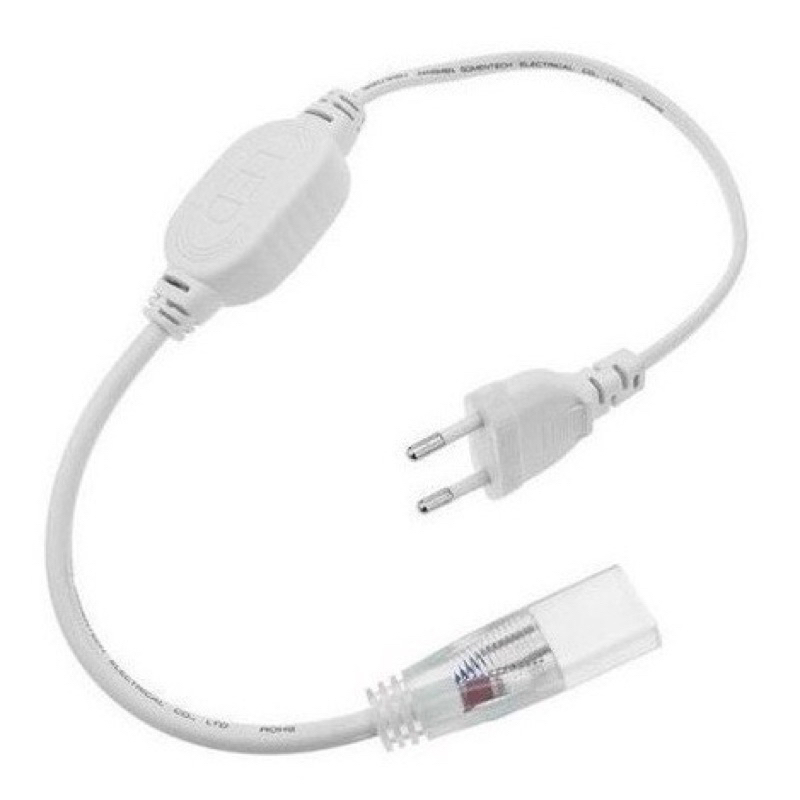 ปลั๊กต่อนีออนเฟล็ก 220V และฝาปิด (พร้อมชุดเขี้ยวต่อ)