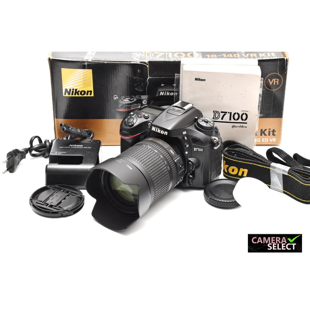 12.12(กล้องมือสอง)กล้อง Nikon D7100 af-s 18-105 vr สภาพสวย 9/10 ชัตเตอร์ 1xxxx ปกติเต็มระบบ ของครบกล่อง