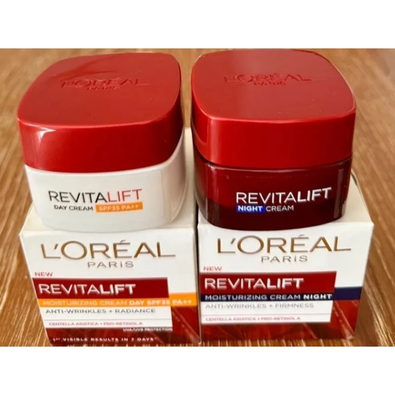 ลอรีอัล ปารีส รีไวทัลลิฟท์ เดย์ครีม ครีมลดริ้วรอย 50มล. + ไนท์ครีม 50มล. แท้100%(แพ็คคู่ 2กล่อง)