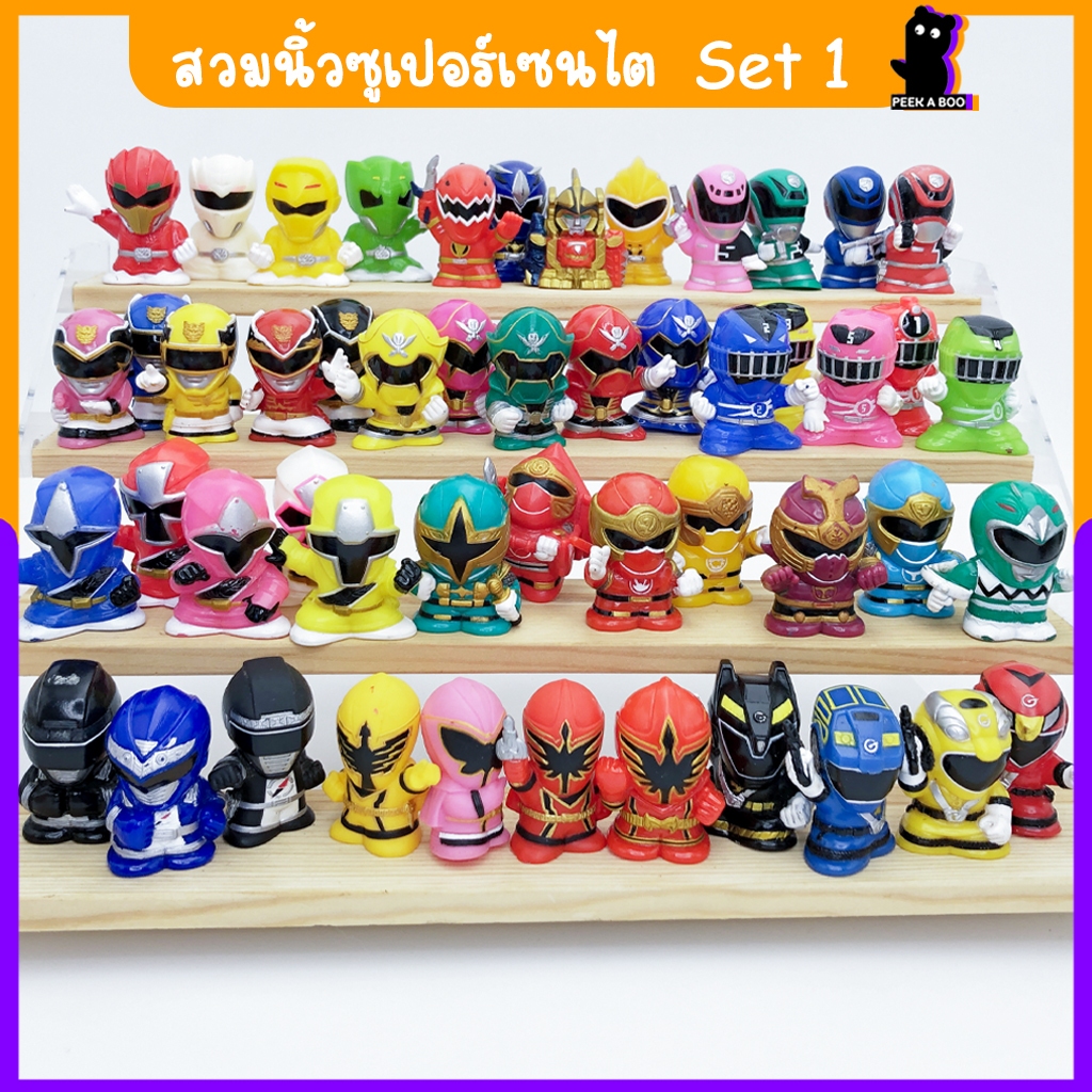 สวมนิ้วขบวนการ 5 สี Super Sentai Set1 โมเดลเซนไต ของเล่นมือสองญี่ปุ่น