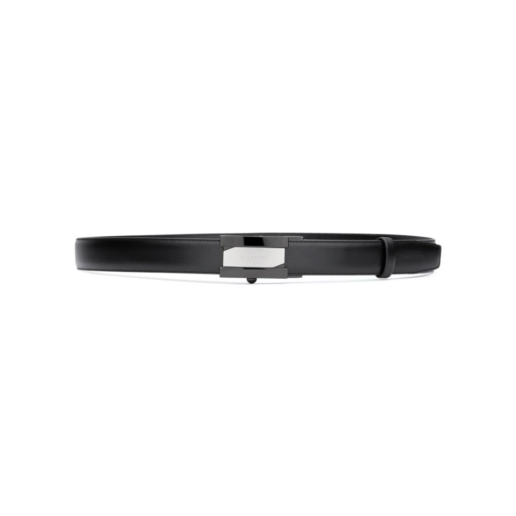 DAPPER เข็มขัดหนังแท้ ปรับสายได้ Ratchet Belt with Automatic Click Buckle สีดำ (BBC/BK/1276AG3) thumbnail 4