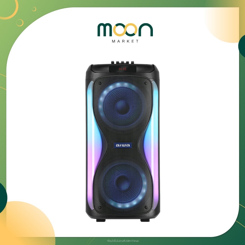 Aiwa ลำโพง PSP-808A Party Bluetooth Speaker Black | Moon Market Mall