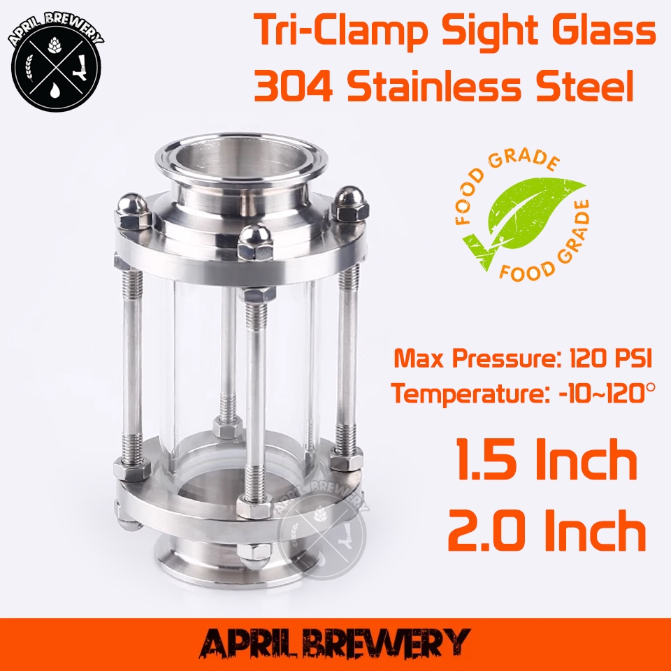 Tri-Clamp Sight Glass 304 Stainless Steel 1.5 inch / 2 Inch