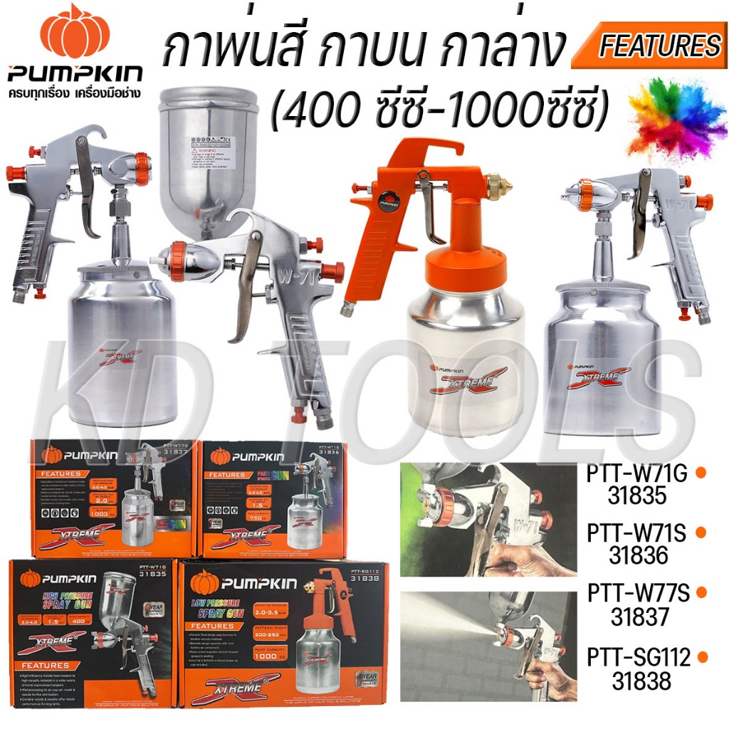 PUMPKIN กาพ่นสีกาบน กาล่าง XTREME 400 ซีซี 750 ซีซี 1000 ซีซี รุ่น 31835-31838 ของแท้100%
