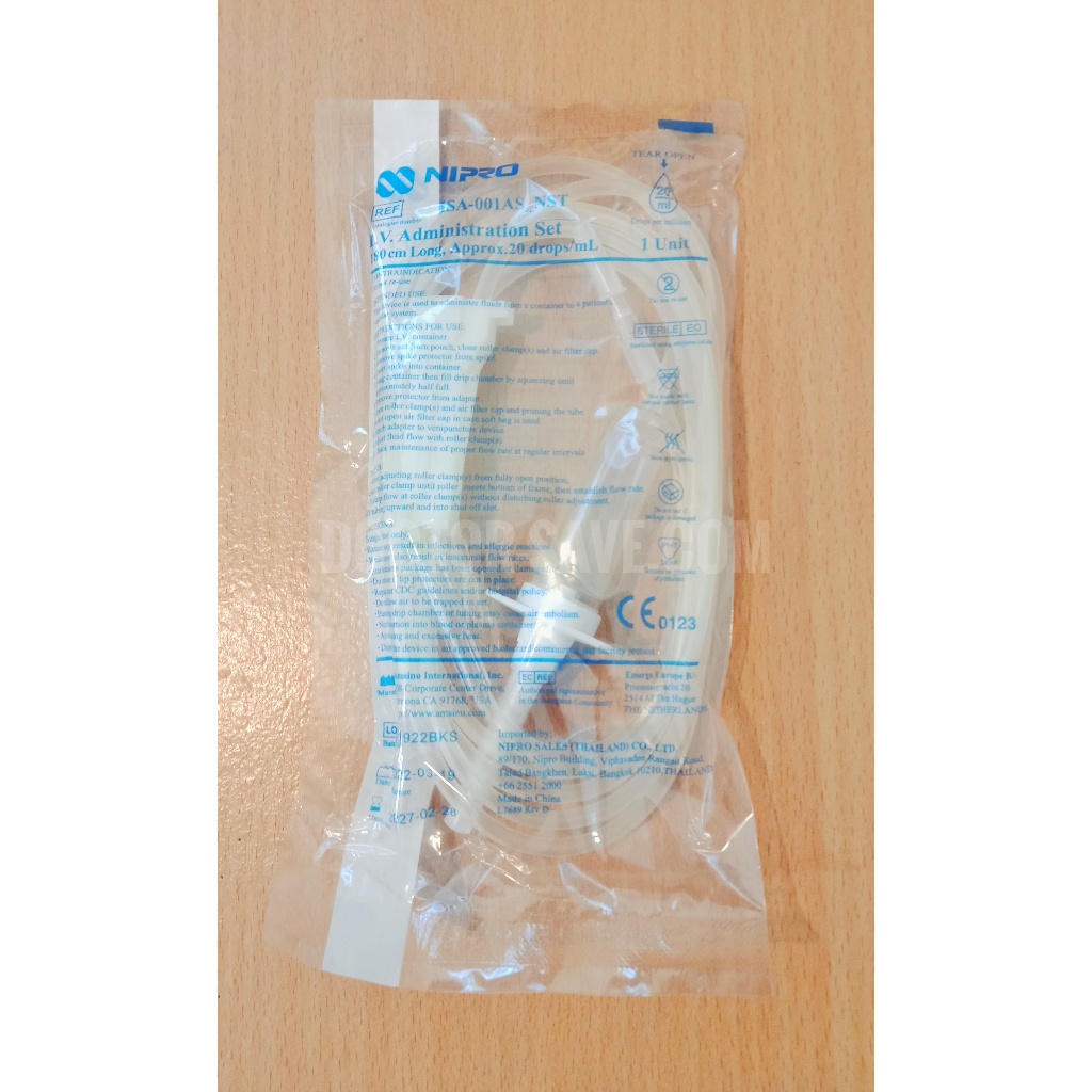 *จัดส่งทุกวันไม่มีวันหยุด***ค่าส่งถูกสุด** IV Set Nipro ชุดสายให้น้ำเกลือ สายน้ำเกลือ (ยกกล่อง 100 s