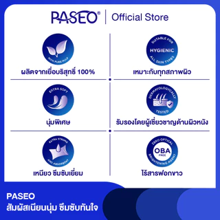 (2 แพ็ค 4 ม้วน) PASEO พาซิโอ รุ่น สลิม แอนด์ เฮลท์ตี้ กระดาษอเนกประสงค์ แพ็ค 2 ม้วน (กระดาษทิชชู่ กระดาษซับน้ำมัน) x 2