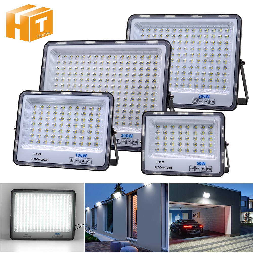 ฟลัดไลท์ DOB Floodlight ไฟLED 50W/100W/200W/300W LED 2835 ไฮไลต์ชิป IP66 กันน้ำ LED FORD LIGHT 6500K ไฟสีขาว LED ไฟ LED