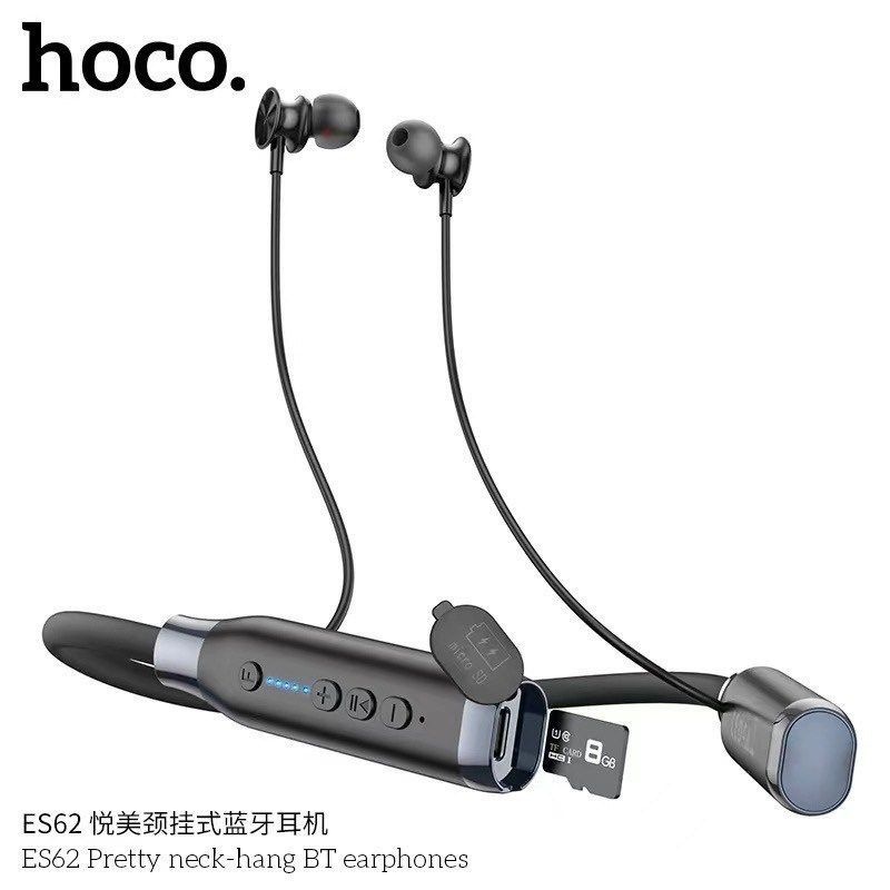 Hoco ES62/ES64 Wireless Earphones หูฟังไร้สาย หูฟังบลูทูธสำหรับออกกำลังกาย เสียบเมมได
