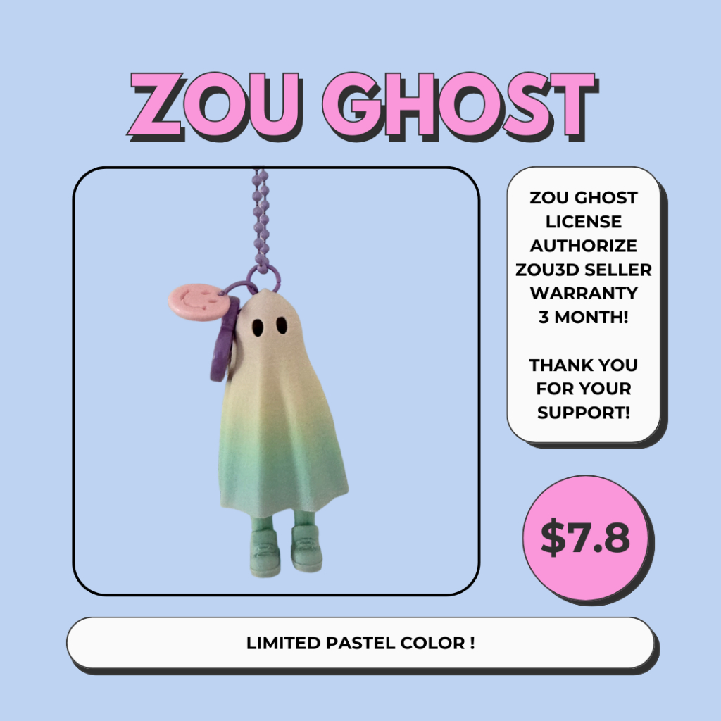 👻 พวงกุญแจน้องผี zou ghost Rainbow👻 จัดจำหน่ายอย่างถูกต้อง  พวงกุญแจผี Ghost keychain