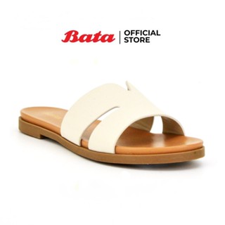 Bata LADIES FLATS รองเท้าแตะหญิงแฟชั่น แบบสวม สีขาว รหัส 561…