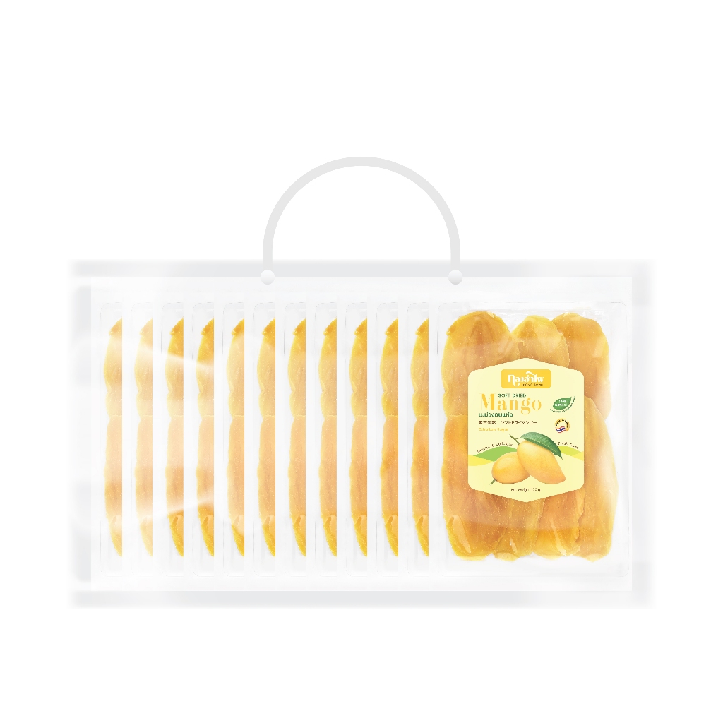 ทองอำไพ มะม่วงอบแห้ง 100 กรัม (แพ็ค) (แพ็ค12) 10ฟรี2 THONG AMPAI SOFT DRIED MANGO 100G (PACK) (PACK12) 10FREE2