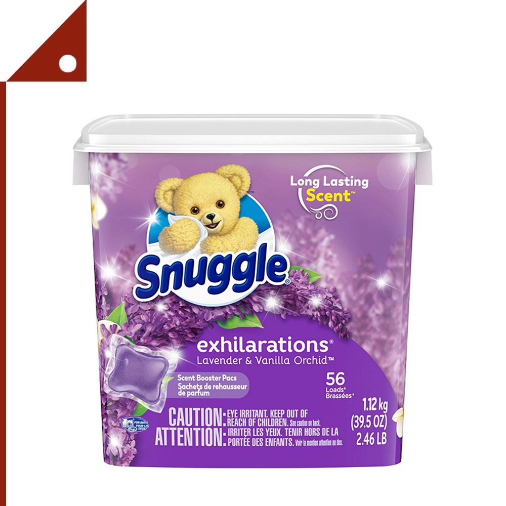 Snuggle : SGLEXH-LNV* เม็ดน้ำหอมสำหรับซักผ้า Exhilarations Scent Booster Lavender & Vanilla Orchid, 56 Count