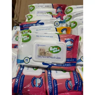 ทิชชู่เปียกรุปเด็กๆไม่มีแอลกอฮอล์เหมาะกับเด็ก Babyhandandmouthwipes