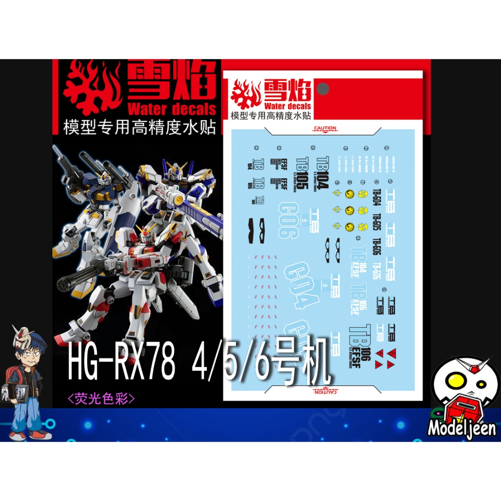 (X-Y model) Water Decal 149 HG Gundam G04,G05,G06