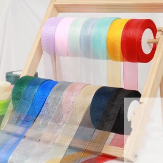 ริบบิ้น ริบบิ้นผ้าเเก้ว โบว์ติดกล่องของขวัญ ตกเเต่งงานปีใหม่…