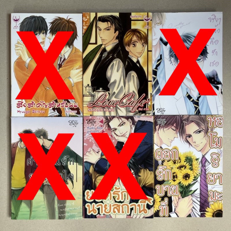 การ์ตูนวายมือสอง SET 77 : สิ่งสำคัญ, Love cafe, รักเธอ, คำนวณรัก, ยอดรัก, ดอกรักบาน