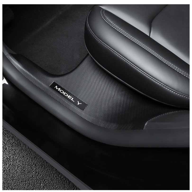 【ส่งจากไทย】Tesla Model 3 Highland/2025 Model Y sill guards ฝาครอบป้องกัน ชายบันไดประตูรถยนต์ กันเปื้อน (แพ็ค 4 ชิ้น) - รูปที่ 6