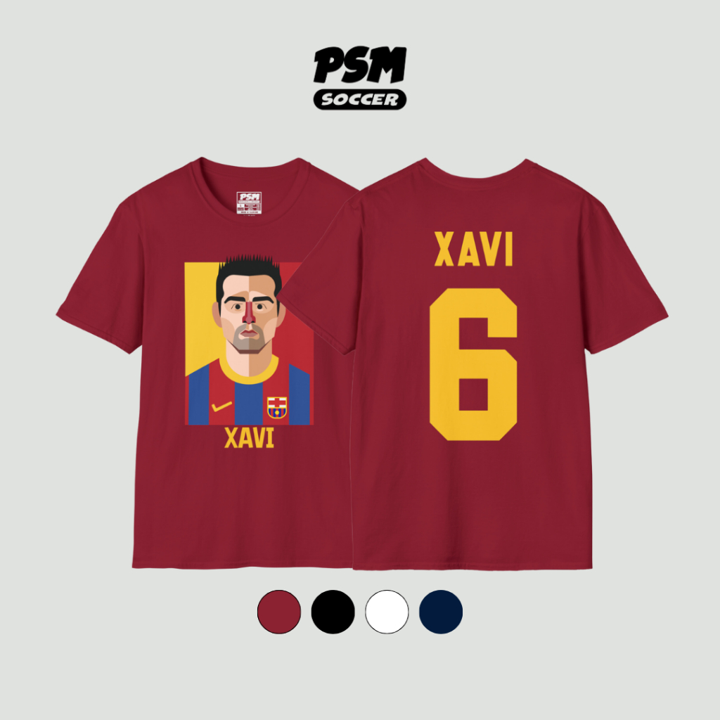 PSM เสื้อยืดลายนักฟุตบอล Xavi Hernández