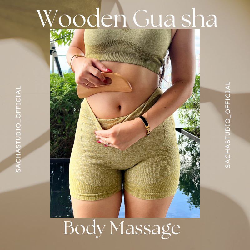 Wooden Gua sha_กัวซานวดตัวไม้บีชเกรดพรีเมียม