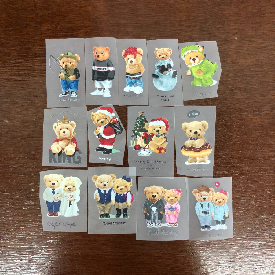 ตัวรีดติดเสื้อ ลายพี่หมี น่ารักๆ Iron on Patches ตัวรีดร้อน ติดหมวก ติดกระเป๋า