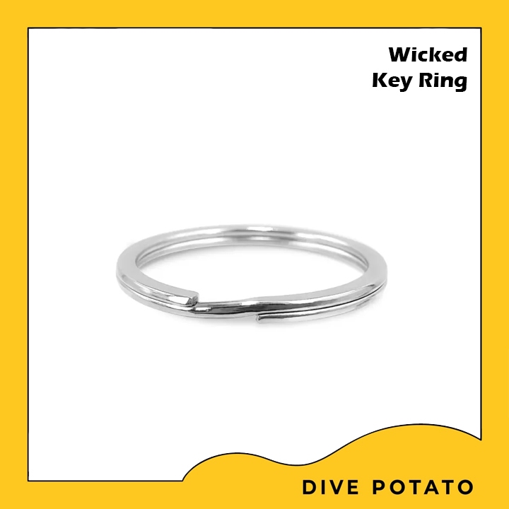 SS316 Flat Split Ring 1.8x25mm (1ชิ้น) Key ring แหวนใส่กุญแจ scuba diving equipment