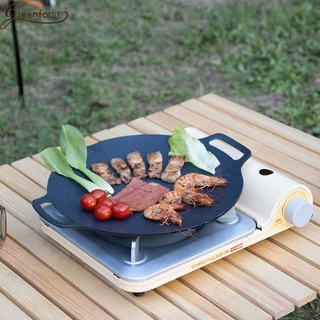 Greenforst กระทะปิ้งย่าง กระทะปิ้งย่างเกาหลี BBQ ทรงแบน ผิวลื่นไม่ติด รุ่น 5205/2047