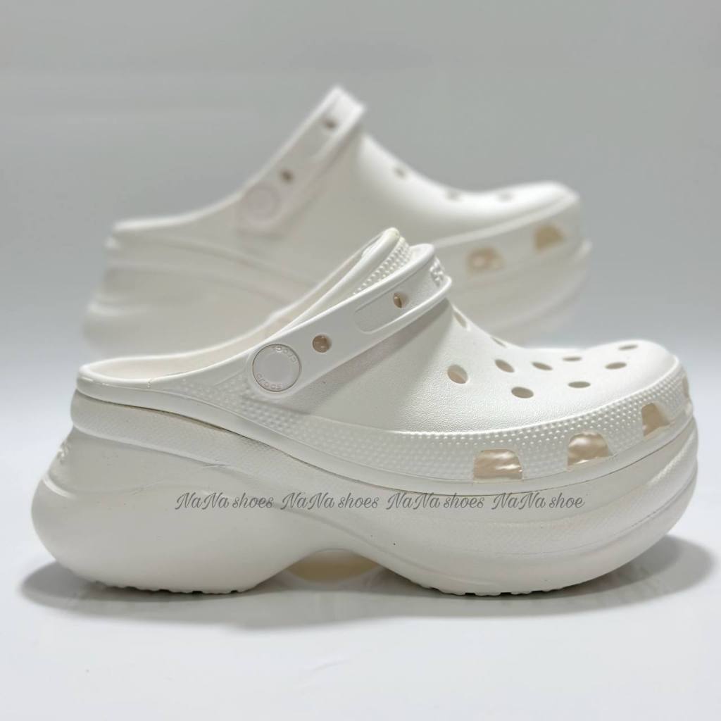 รองเท้า Crocs Classic bae Clog ส้นสูง ไซส์ผู้หญิง 35---40 รุ่นใหม่ล่าสุดมี 3 สี สีดำสีขาวสีครีม