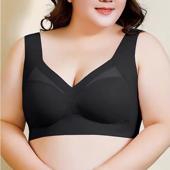 บราเสื้อในไร้โคร 5สี ไซส์ L-6XL สำหรับสาวอวบสาวอ้วนและคนท้อง แบบสวมไร้ตะขอ ใส่สบาย