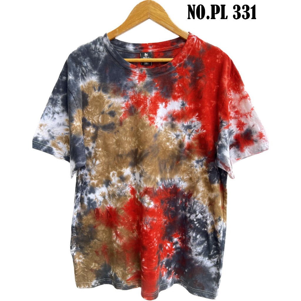 เสื้อมัดย้อมลายดำแดงน้ำตาล