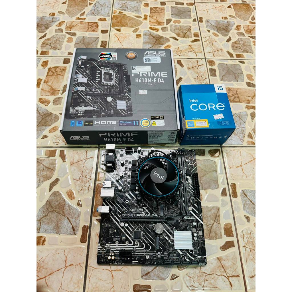 ขายชุดซีพียูเมนบอร์ดมือสอง I5-13400F,ASUS PRIME H610M-E D4