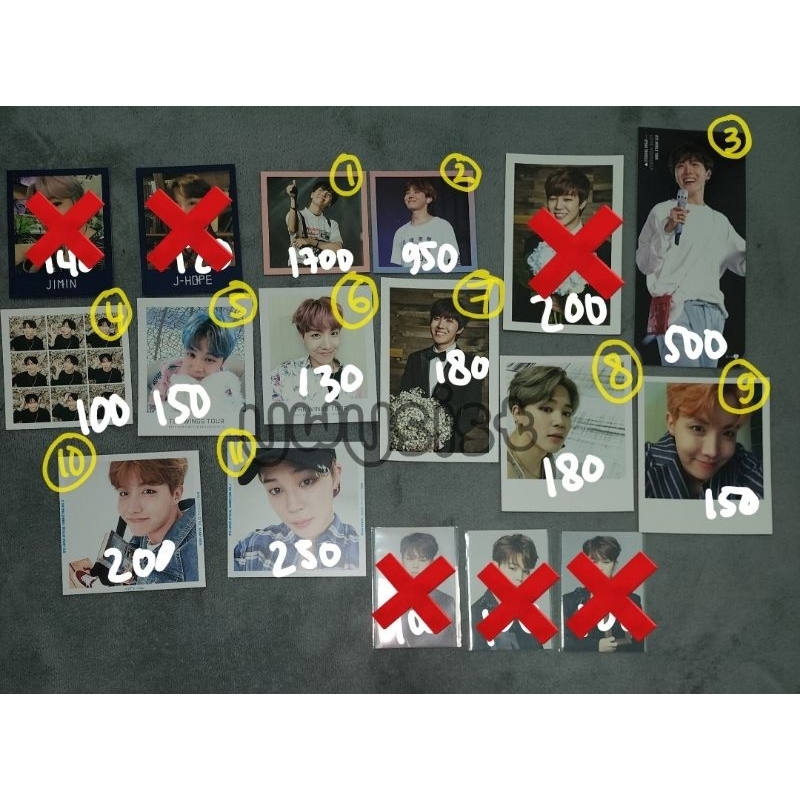 bts photocard jimin jhope epilogue wings sys hyyh japan
