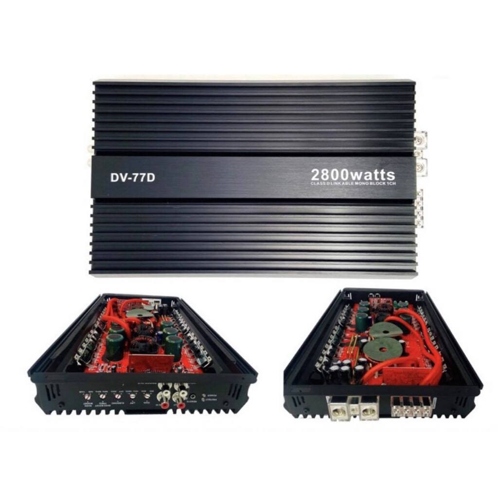 DV-77D เพาเวอร์ ClassD ขับซับเบส ตัวแรง 2800w ขั้วไฟใหญ่ส้แน่นๆ เครื่องเสียงรถยนต์ อุปกรณ์เสริมภายในรถยนต์